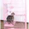 [B00BS20DJ2] GB　国産　猫用ケージ　Sクラス　C-02　棚板3枚タイプ　ピンク
