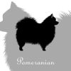 [B00JHESFXY] ポメラニアン 犬 ステッカー プレミアム シルエット モノトーン dst022-mono Mサイズ