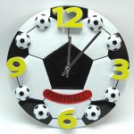 [B01C2R46I0] (ヴィルヌーヴ) villeneuve 壁 掛け 時計 ボール 型 (サッカーボール 白)