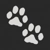 [B00YSZ6DJK] 【夜間反射】 動物 犬 猫　足跡 足型　肉球　マーク  ステッカー シール デカール　ライトシルバー  反射ステッカー  反射シール 再帰反射