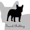 [B014UU4XB2] フレンチ ブルドッグ 犬 ステッカー プレミアム シルエット モノトーン dst007-mono Lサイズ